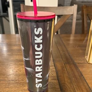 Starbucks Halloween Tumbler with Vibrant Pink Accents